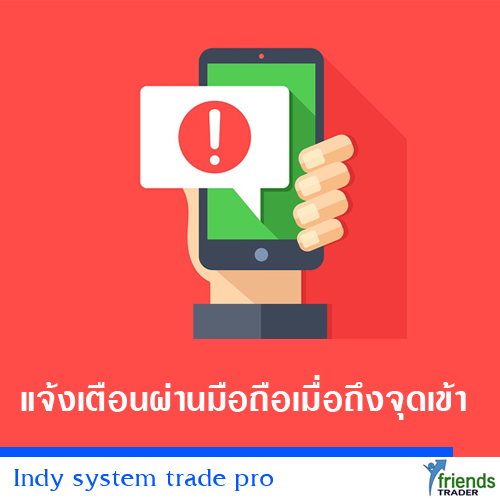 Indy system trade แจ้งเตือนผ่านมือถือเมื่อถึงจุดเข้า